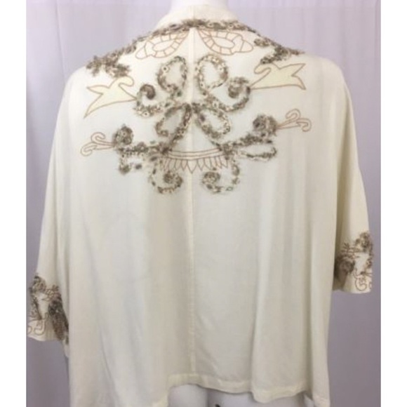 GIMMICKS by BKE Boho Open Front Jacket Frayed XS - Picture 5 of 6